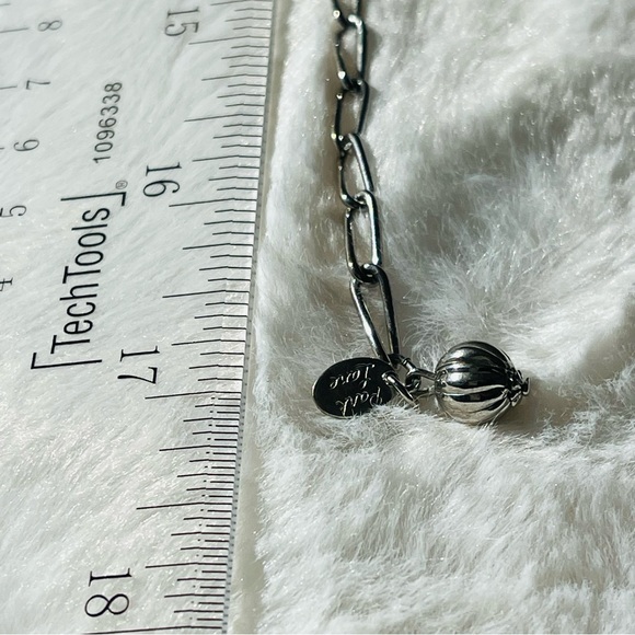 VTG | PARK LANE Silver Tone Mesh necklace with Faus Oval Turquoise 16-17” - Picture 7 of 9